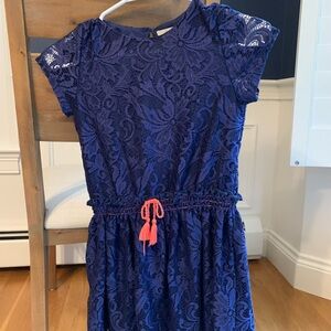 Peek Kids / Nordstrom Girls Holiday Navy Blue Dress Size 6 / 7